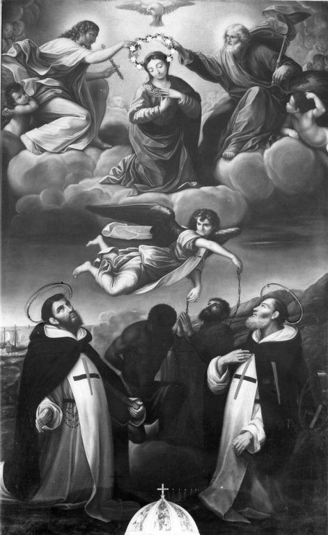 Incoronazione di Maria Vergine, Dio Padre, Ges&ugrave; Cristo; San Giovanni di M